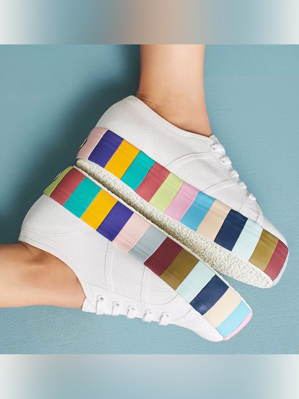 Women’s‎ size 37 Superga 2790 Rainbow Platform Sneakers